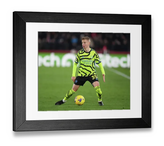 Framed Print : Zinchenko's Star Performance: Arsenal Triumphs over Brentford (2023-24 Premier League)