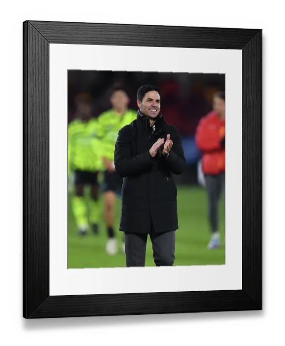 Framed Print : Arsenal Manager Mikel Arteta Celebrates with Fans after Brentford Victory, 2023-24 Premier League Framed Print : Arsenal Manager Mikel Arteta Celebrates with Fans after Brentford Victory, 2023-24 Premier League