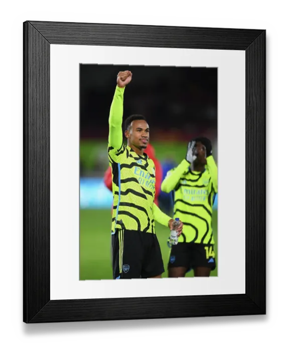 Framed Print : Gabriel's Goal: Arsenal Secures Victory Over Brentford in Premier League Framed Print : Gabriel's Goal: Arsenal Secures Victory Over Brentford in Premier League