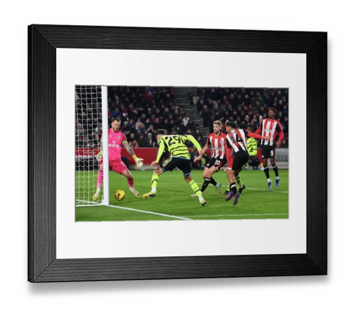 Framed Print : Arsenal's Kai Havertz Scores First Goal in Brentford Rivalry (2023-24) Framed Print : Arsenal's Kai Havertz Scores First Goal in Brentford Rivalry (2023-24)