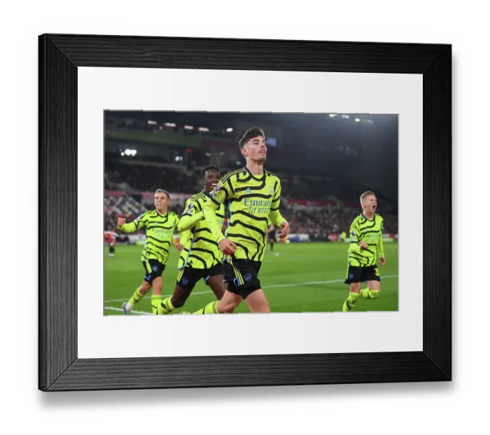 Framed Print : Havertz Scores First Arsenal Goal: Brentford 23-24 Premier League - German Star's Debut Stunner at Gtech Community Stadium Framed Print : Havertz Scores First Arsenal Goal: Brentford 23-24 Premier League - German Star's Debut Stunner at Gtech Community Stadium
