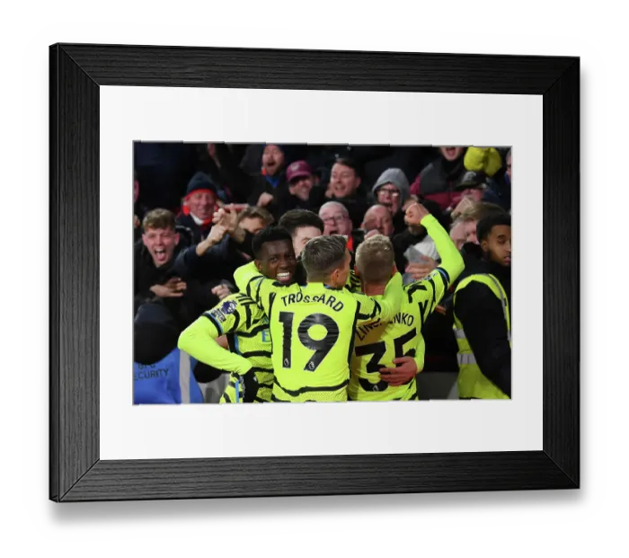 Framed Print : Arsenal Celebrate First Goal: Kai Havertz Scores Against Brentford in 2023-24 Premier League