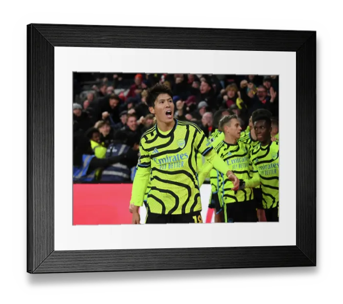 Framed Print : Arsenal Celebrate First Goal Against Brentford in 2023-24 Premier League Framed Print : Arsenal Celebrate First Goal Against Brentford in 2023-24 Premier League