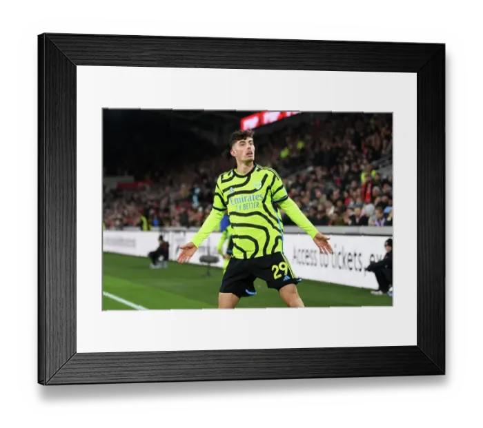 Framed Print : Havertz Scores First Goal: Arsenal's Victory at Brentford in Premier League 2023-24 Framed Print : Havertz Scores First Goal: Arsenal's Victory at Brentford in Premier League 2023-24