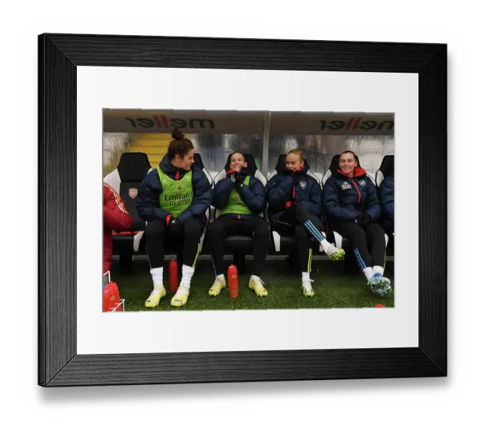 Framed Print : Arsenal Women: Bench Drama as They Anticipate West Ham United in the Barclays WSL