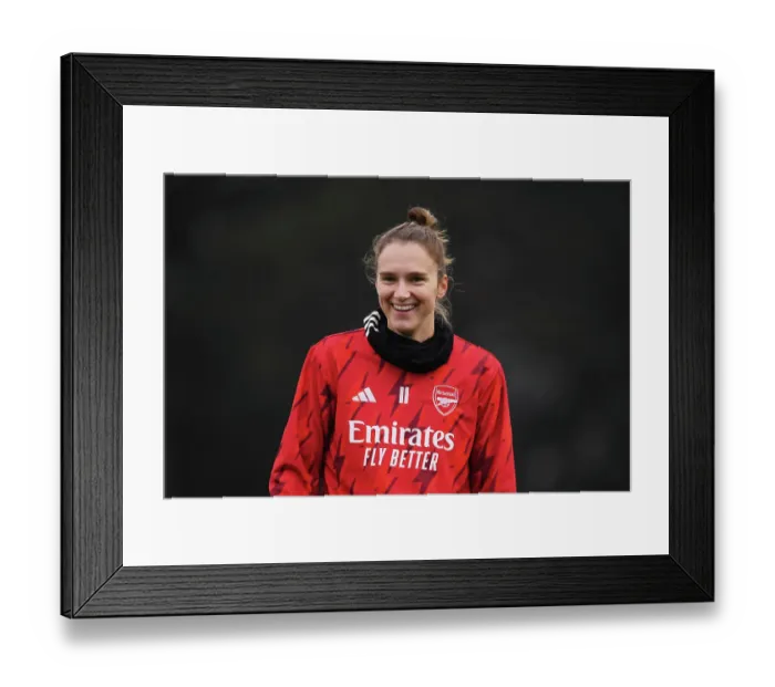 Framed Print : Radiant Smile of Viviane Miedema Before Arsenal Women's Clash Against West Ham United