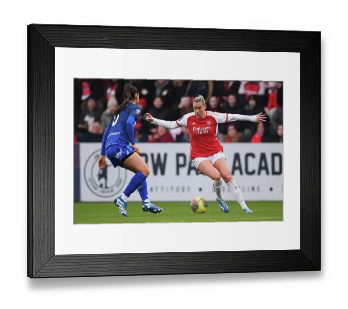 Framed Print : Alessia Russo vs. Amber Tysiak: A Tense Showdown in the Barclays Women's Super League - Arsenal Women vs. West Ham United