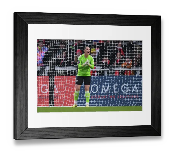Framed Print : Arsenal vs West Ham United: Barclays Women's Super League Clash - Manuela Zinsberger's Reaction Framed Print : Arsenal vs West Ham United: Barclays Women's Super League Clash - Manuela Zinsberger's Reaction