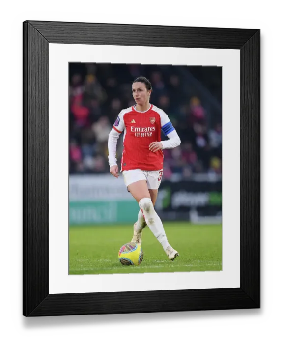 Framed Print : Arsenal Women vs. West Ham United: Lotte Wubben-Moy in Action - Barclays WSL Clash at Meadow Park (2023-24)