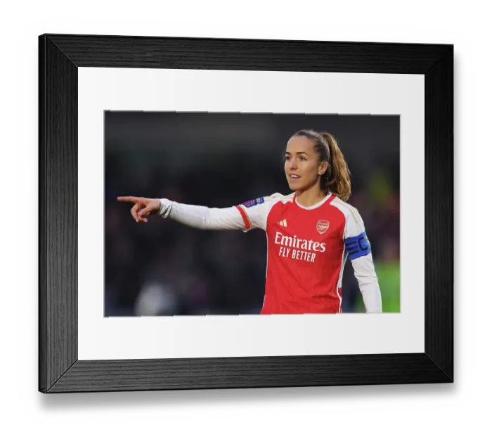Framed Print : Arsenal Women's Coach Lia Waelti Gives Instructions against West Ham United in Barclays WSL Match