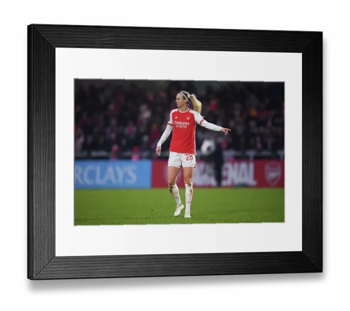 Framed Print : Arsenal Women's Coach Amanda Ilestedt Gives Instructions Against West Ham United in Barclays WSL Match Framed Print : Arsenal Women's Coach Amanda Ilestedt Gives Instructions Against West Ham United in Barclays WSL Match