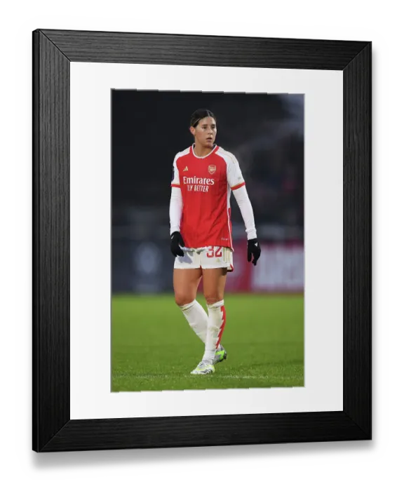 Framed Print : Arsenal Women Take on West Ham United in Barclays WSL Clash at Meadow Park (2023-24) Framed Print : Arsenal Women Take on West Ham United in Barclays WSL Clash at Meadow Park (2023-24)