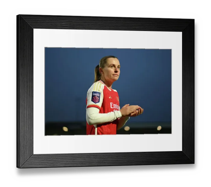 Framed Print : Arsenal Women's Super League Triumph: Noelle Maritz Celebrates Victory over West Ham United (2023-24)