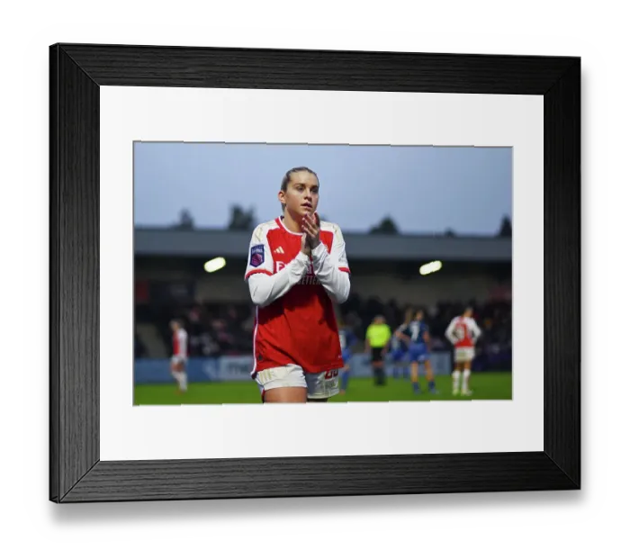 Framed Print : Arsenal Women vs. West Ham United: Alessia Russo Bids Farewell Amidst Barclays WSL Action
