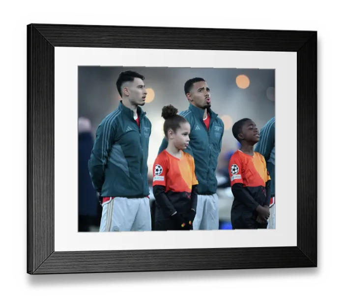 Framed Print : Arsenal's Martinelli and Jesus: Gearing Up for RC Lens in 2023-24 Champions League