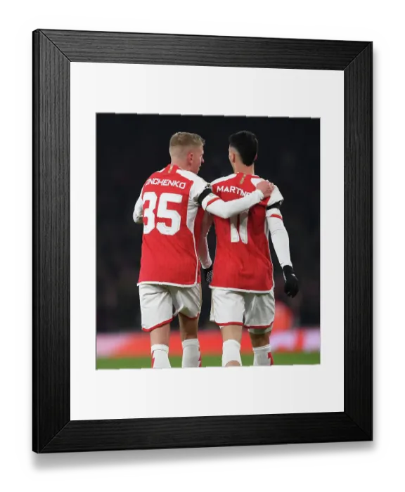 Framed Print : Arsenal's Zinchenko and Martinelli in Action against RC Lens in 2023-24 Champions League Framed Print : Arsenal's Zinchenko and Martinelli in Action against RC Lens in 2023-24 Champions League
