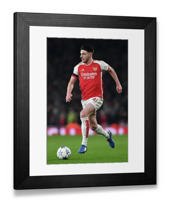 Framed Print : Arsenal's Declan Rice in Action against RC Lens in 2023-24 UEFA Champions League Framed Print : Arsenal's Declan Rice in Action against RC Lens in 2023-24 UEFA Champions League