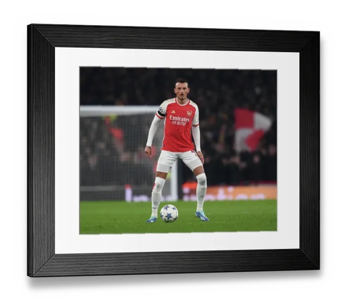 Framed Print : Ben White's Star Performance: Arsenal Triumphs Over RC Lens in Champs League (2023 / 24) Framed Print : Ben White's Star Performance: Arsenal Triumphs Over RC Lens in Champs League (2023 / 24)