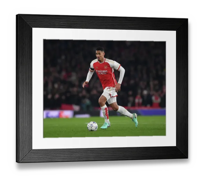 Framed Print : William Saliba's Star Turn: Arsenal Secures Champions League Victory Over RC Lens (2023-24) Framed Print : William Saliba's Star Turn: Arsenal Secures Champions League Victory Over RC Lens (2023-24)
