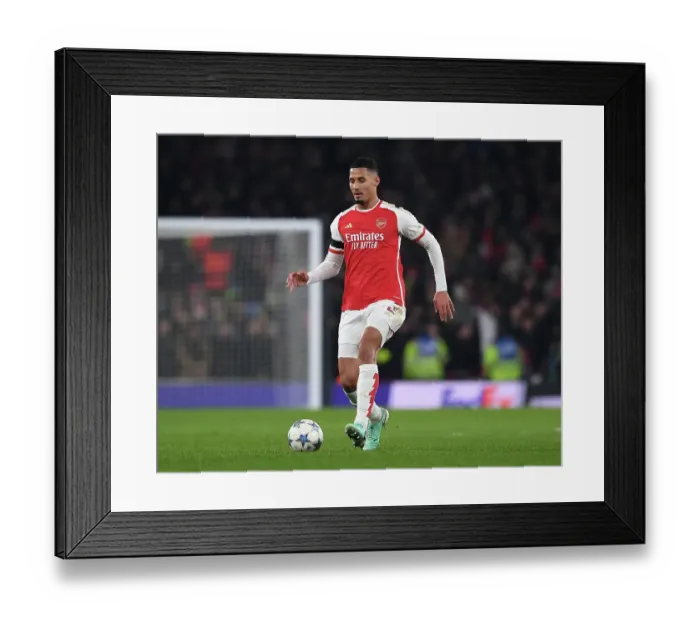 Framed Print : William Saliba's Star Performance: Arsenal's Champions League Victory over RC Lens (2023-24) Framed Print : William Saliba's Star Performance: Arsenal's Champions League Victory over RC Lens (2023-24)