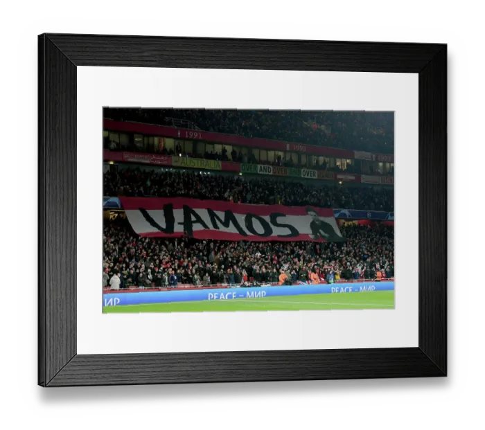 Framed Print : Arsenal FC vs RC Lens: Arsenal Fans Unite in Emirates Stadium - UEFA Champions League 2023 / 24 Framed Print : Arsenal FC vs RC Lens: Arsenal Fans Unite in Emirates Stadium - UEFA Champions League 2023 / 24
