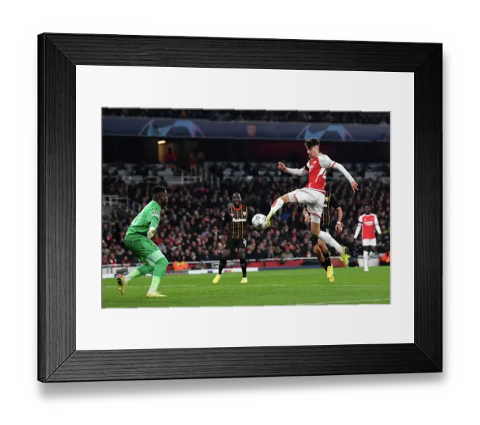 Framed Print : Havertz Scores First Arsenal Goal: Arsenal Triumphs over RC Lens in Champions League (2023-24) Framed Print : Havertz Scores First Arsenal Goal: Arsenal Triumphs over RC Lens in Champions League (2023-24)