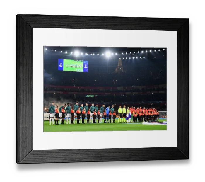 Framed Print : Arsenal vs RC Lens: UEFA Champions League 2023 / 24 - Pre-Match Line-Up at Emirates Stadium Framed Print : Arsenal vs RC Lens: UEFA Champions League 2023 / 24 - Pre-Match Line-Up at Emirates Stadium