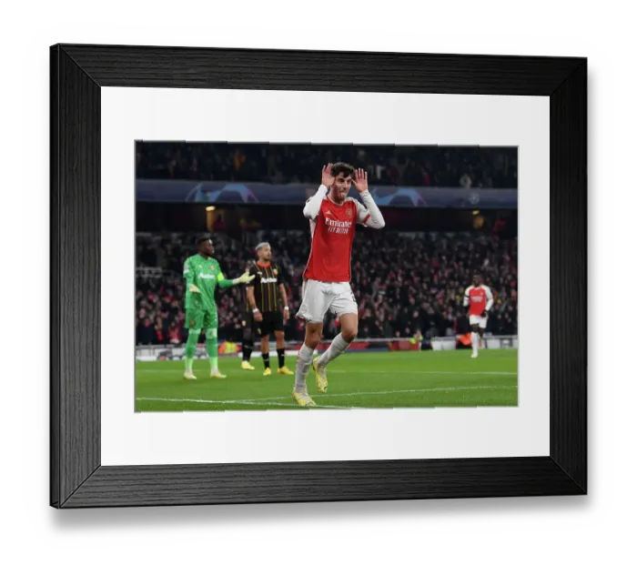 Framed Print : Arsenal's Havertz Scores First Goal: Arsenal FC vs RC Lens, UEFA Champions League 2023 / 24
