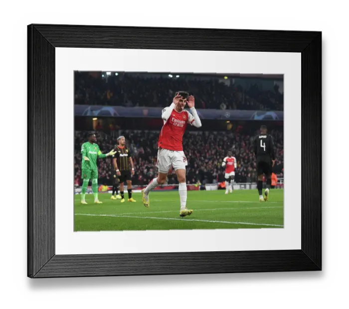 Framed Print : Havertz Scores First Arsenal Goal: Arsenal FC vs RC Lens, UEFA Champions League 2023 / 24