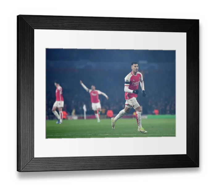 Framed Print : Martinelli's Brace: Arsenal's Champs League Victory over RC Lens (2023-24) Framed Print : Martinelli's Brace: Arsenal's Champs League Victory over RC Lens (2023-24)