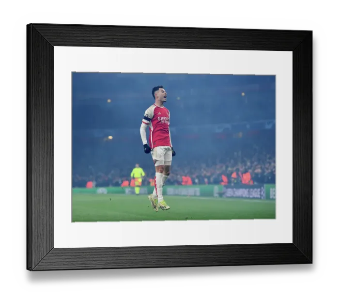 Framed Print : Martinelli's Brace: Arsenal's 4-0 Champions League Victory Over RC Lens (2023-24) Framed Print : Martinelli's Brace: Arsenal's 4-0 Champions League Victory Over RC Lens (2023-24)