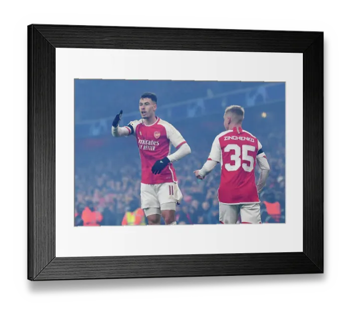 Framed Print : Martinelli's Brace: Arsenal Secures Champions League Victory over RC Lens (2023-24) Framed Print : Martinelli's Brace: Arsenal Secures Champions League Victory over RC Lens (2023-24)