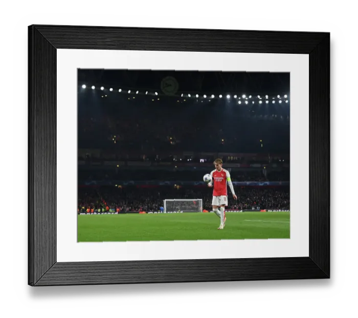 Framed Print : Martin Odegaard Shines: Arsenal's Dominant Performance Against RC Lens in Champions League Framed Print : Martin Odegaard Shines: Arsenal's Dominant Performance Against RC Lens in Champions League
