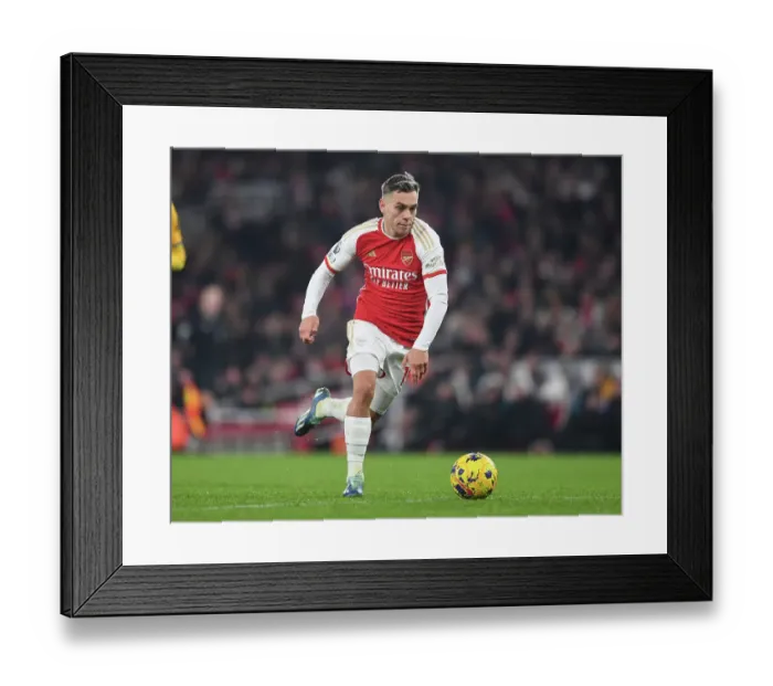 Framed Print : Arsenal's Trossard Faces Wolverhampton in 2023-24 Premier League Clash