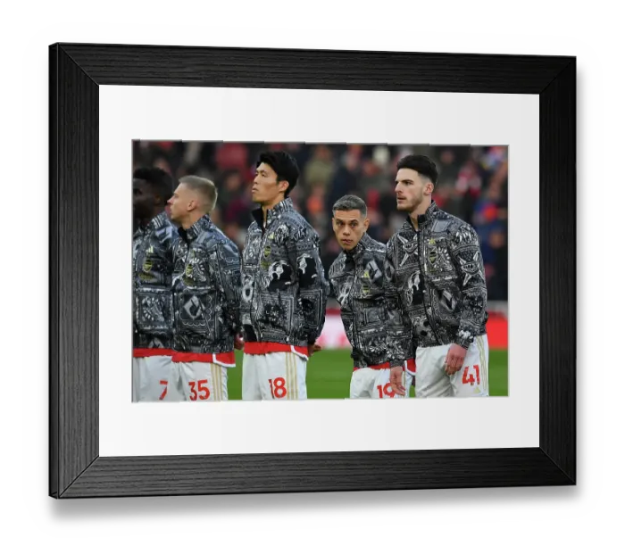 Framed Print : Arsenal vs. Wolverhampton Wanderers: Pre-Match Focus at Emirates Stadium (2023-24)