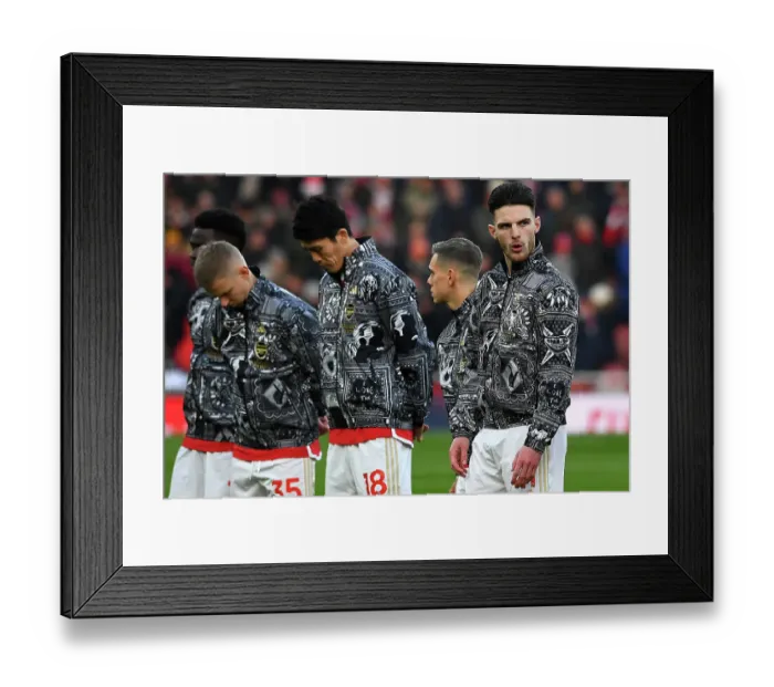 Framed Print : Arsenal vs. Wolverhampton Wanderers: Pre-Match Focus at Emirates Stadium (2023-24)