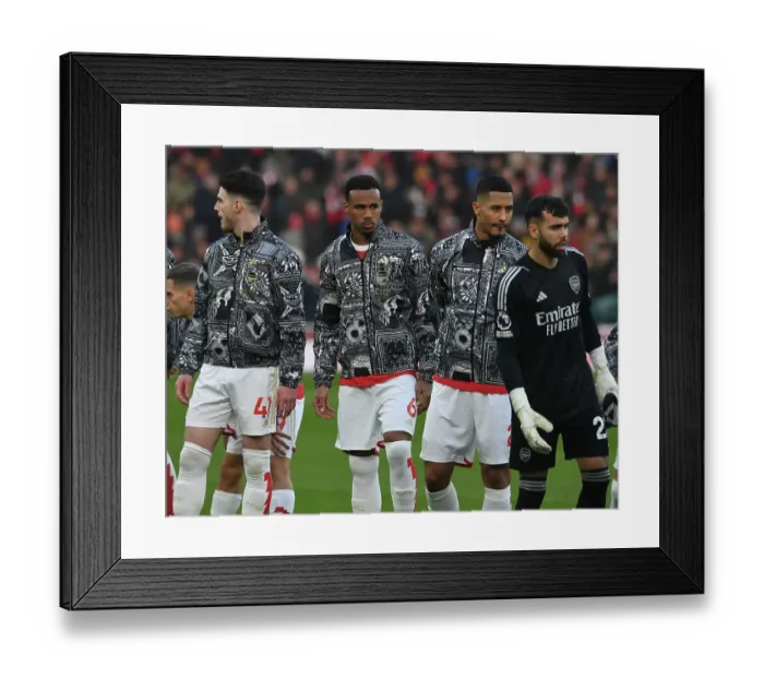 Framed Print : Arsenal's Gabriel Magalhaes Prepares for Arsenal v Wolverhampton Wanderers in the Premier League (2023-24) Framed Print : Arsenal's Gabriel Magalhaes Prepares for Arsenal v Wolverhampton Wanderers in the Premier League (2023-24)
