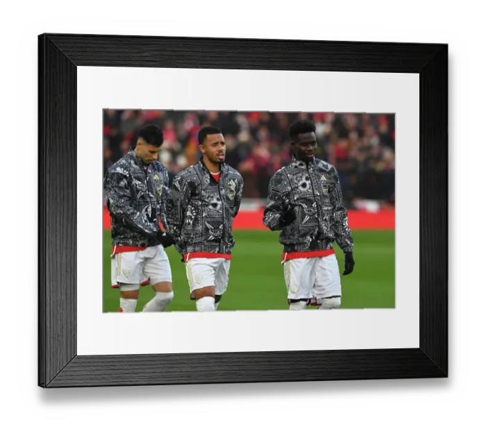 Framed Print : Arsenal FC: Unity and Focus - Gabriel Jesus and Bukayo Saka Before the Battle Against Wolverhampton Wanderers (2023-24) Framed Print : Arsenal FC: Unity and Focus - Gabriel Jesus and Bukayo Saka Before the Battle Against Wolverhampton Wanderers (2023-24)