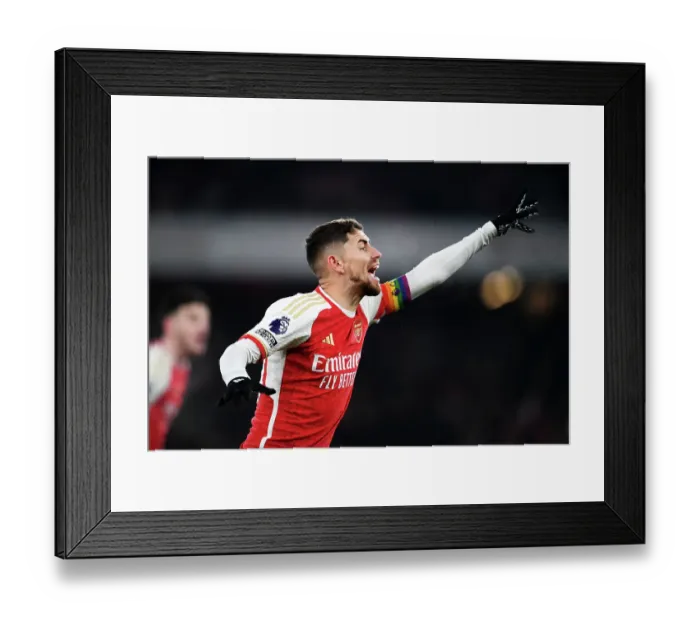 Framed Print : Arsenal's Jorginho Reacts During Arsenal vs. Wolverhampton Wanderers, Premier League 2023-24