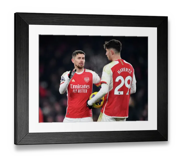 Framed Print : Arsenal's Victory: Jorginho and Havertz Celebrate against Wolverhampton Wanderers (2023-24) Framed Print : Arsenal's Victory: Jorginho and Havertz Celebrate against Wolverhampton Wanderers (2023-24)