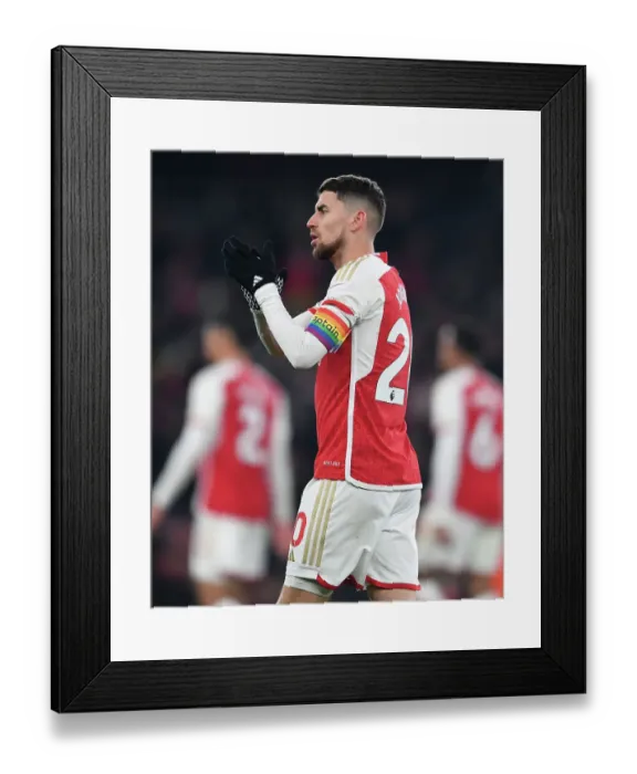 Framed Print : Arsenal's Jorginho Celebrates with Fans after Arsenal v Wolverhampton Wanderers in 2023-24 Premier League Framed Print : Arsenal's Jorginho Celebrates with Fans after Arsenal v Wolverhampton Wanderers in 2023-24 Premier League