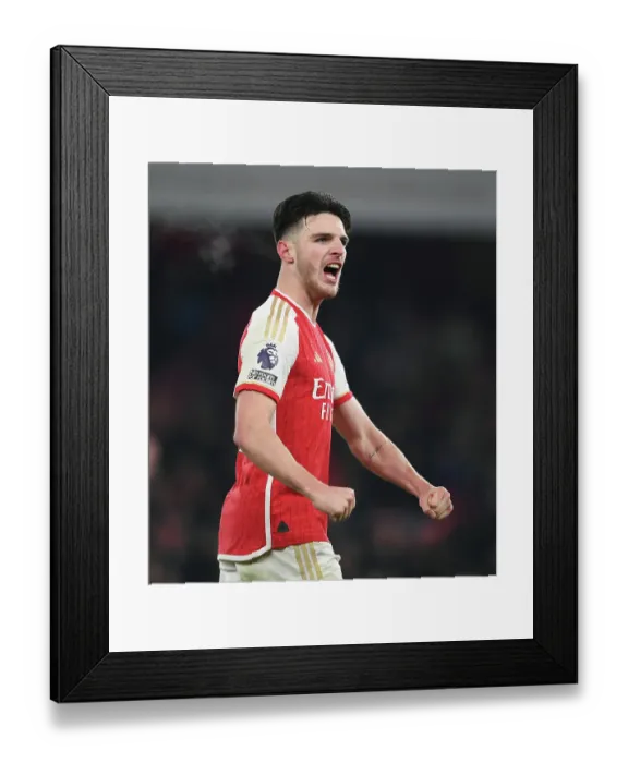 Framed Print : Arsenal's Premier League Triumph: Declan Rice's Emotional Victory Celebration vs. Wolverhampton Wanderers (2023-24) Framed Print : Arsenal's Premier League Triumph: Declan Rice's Emotional Victory Celebration vs. Wolverhampton Wanderers (2023-24)