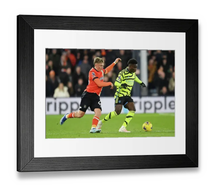 Framed Print : Bukayo Saka Faces Off Against Alfie Doughty: Luton Town vs. Arsenal FC, 2023-24 Premier League Clash Framed Print : Bukayo Saka Faces Off Against Alfie Doughty: Luton Town vs. Arsenal FC, 2023-24 Premier League Clash