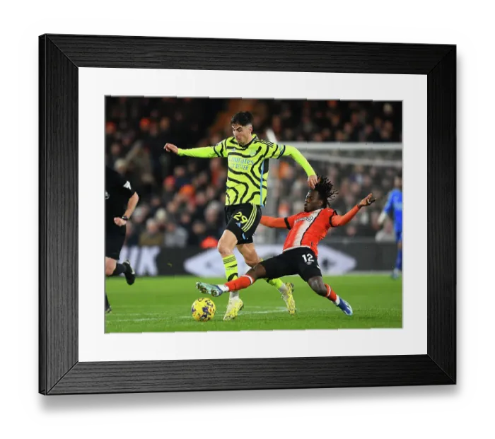 Framed Print : Havertz vs Kabore: Intense Clash in Luton Town vs Arsenal Premier League Match, 2023-24 Framed Print : Havertz vs Kabore: Intense Clash in Luton Town vs Arsenal Premier League Match, 2023-24