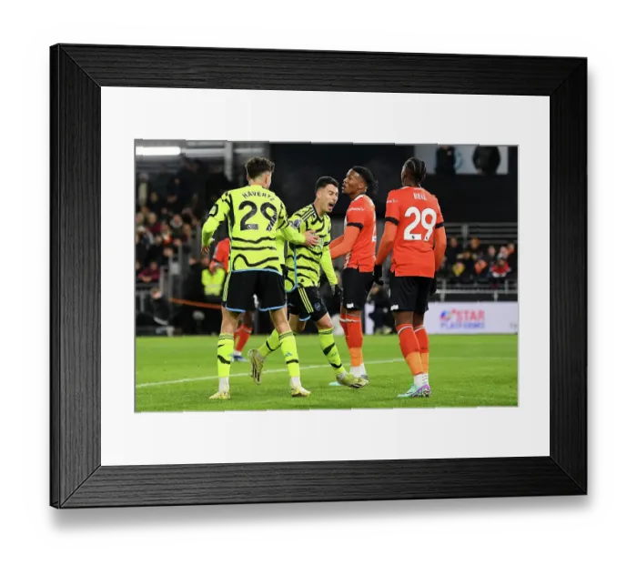 Framed Print : Martinelli's Strike: Arsenal's First Goal vs. Luton Town (2023-24) Framed Print : Martinelli's Strike: Arsenal's First Goal vs. Luton Town (2023-24)