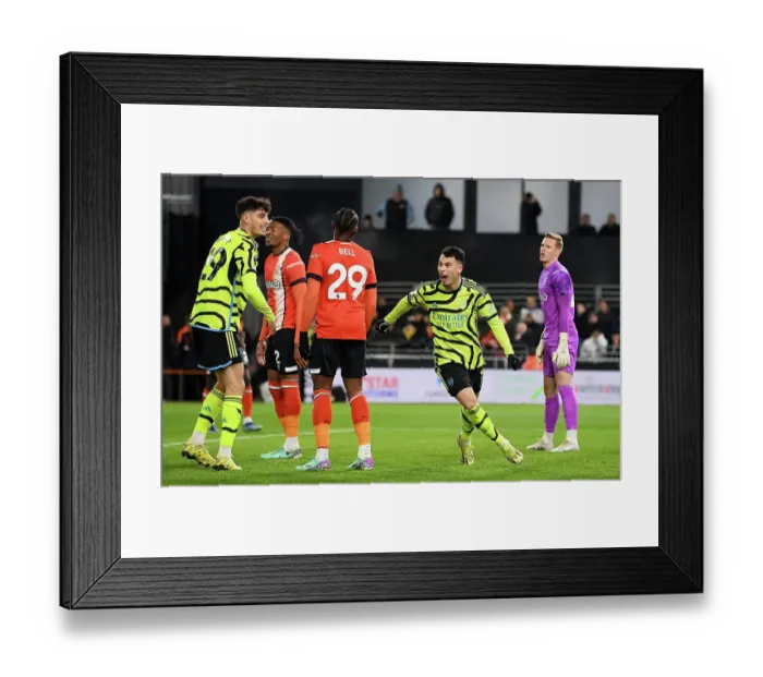 Framed Print : Martinelli's Historic Goal: Arsenal's First Win at Luton Town's Kenilworth Road (2023-24) Framed Print : Martinelli's Historic Goal: Arsenal's First Win at Luton Town's Kenilworth Road (2023-24)