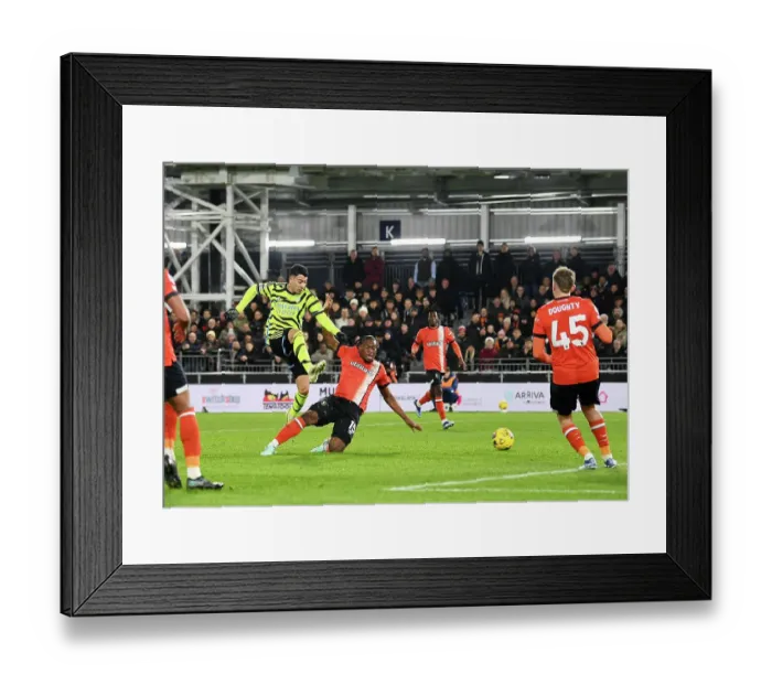 Framed Print : Martinelli Scores First: Arsenal Triumphs Over Luton Town in Premier League Clash (2023-24)