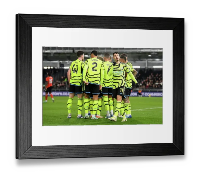 Framed Print : Martinelli's Stunner: Arsenal's First Goal in Luton Town's Rout (2023-24)