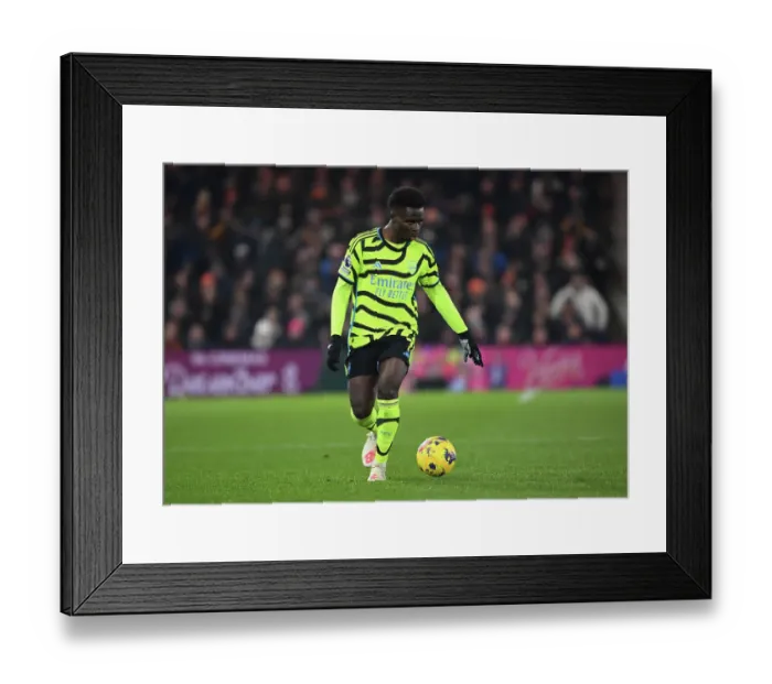 Framed Print : Bukayo Saka's Star Performance: Arsenal's Triumph over Luton Town in the Premier League 2023-24