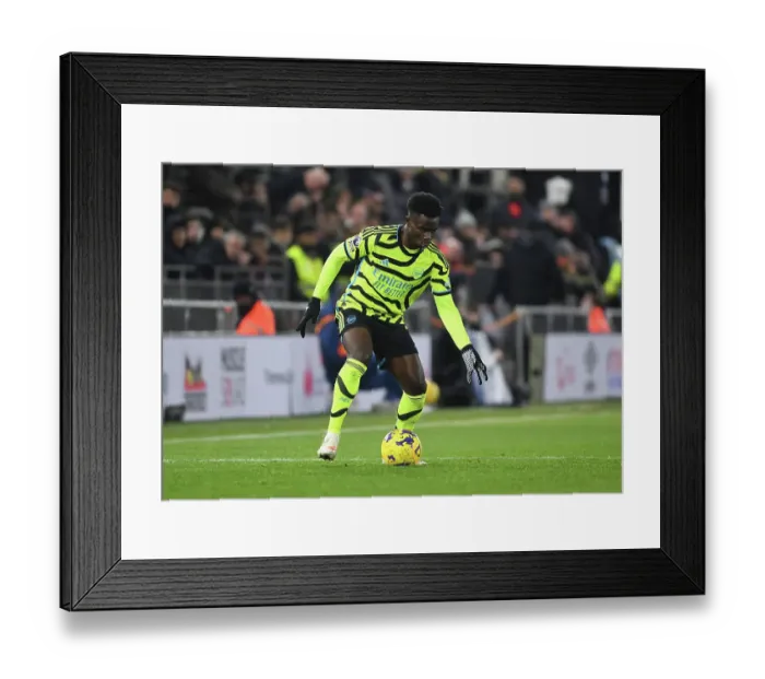 Framed Print : Bukayo Saka Shines: Arsenal's Triumph over Luton Town in the Premier League 2023-24